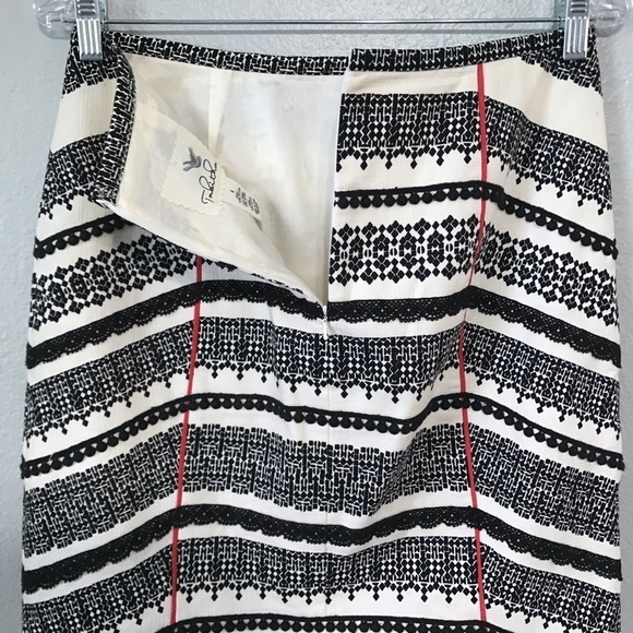 Anthropologie Tabitha Black & White Skirt sz 4 B21 - Picture 6 of 7